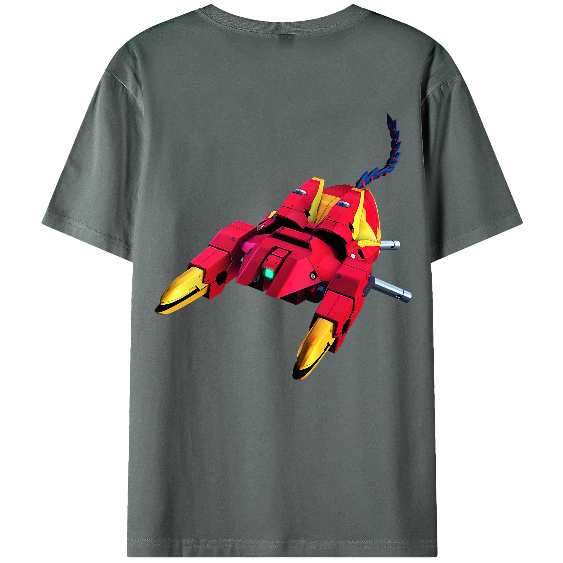 （画像用） 機動戦士ガンダム Mobile Suit Gundam 綿100％ メンズ半袖Tシャツ（バックプリント） 通気性